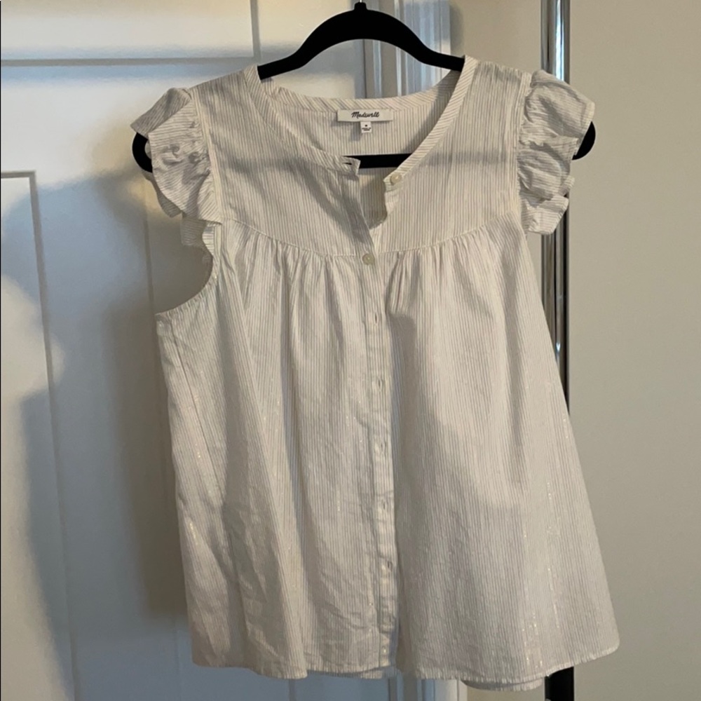 Madewell | Ruffle Sleeve Bib Top